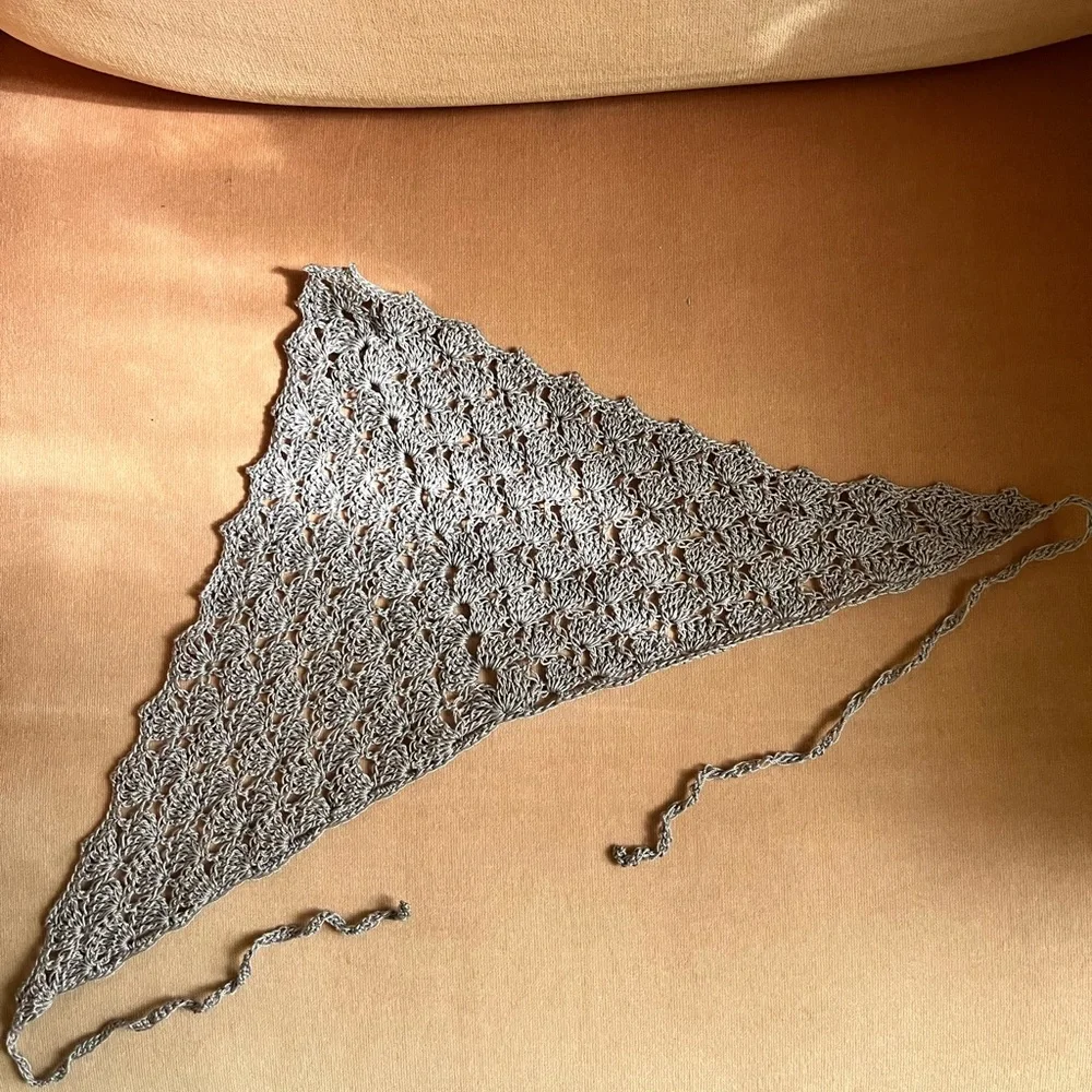 Handmade Crochet Bandana Light Lavender